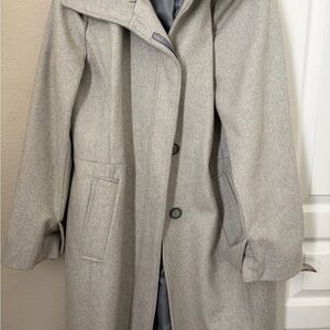 Jones New York Light Gray Trench Coat